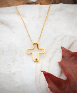 Σταυρός Περίγραμμα με Ρουμπίνι